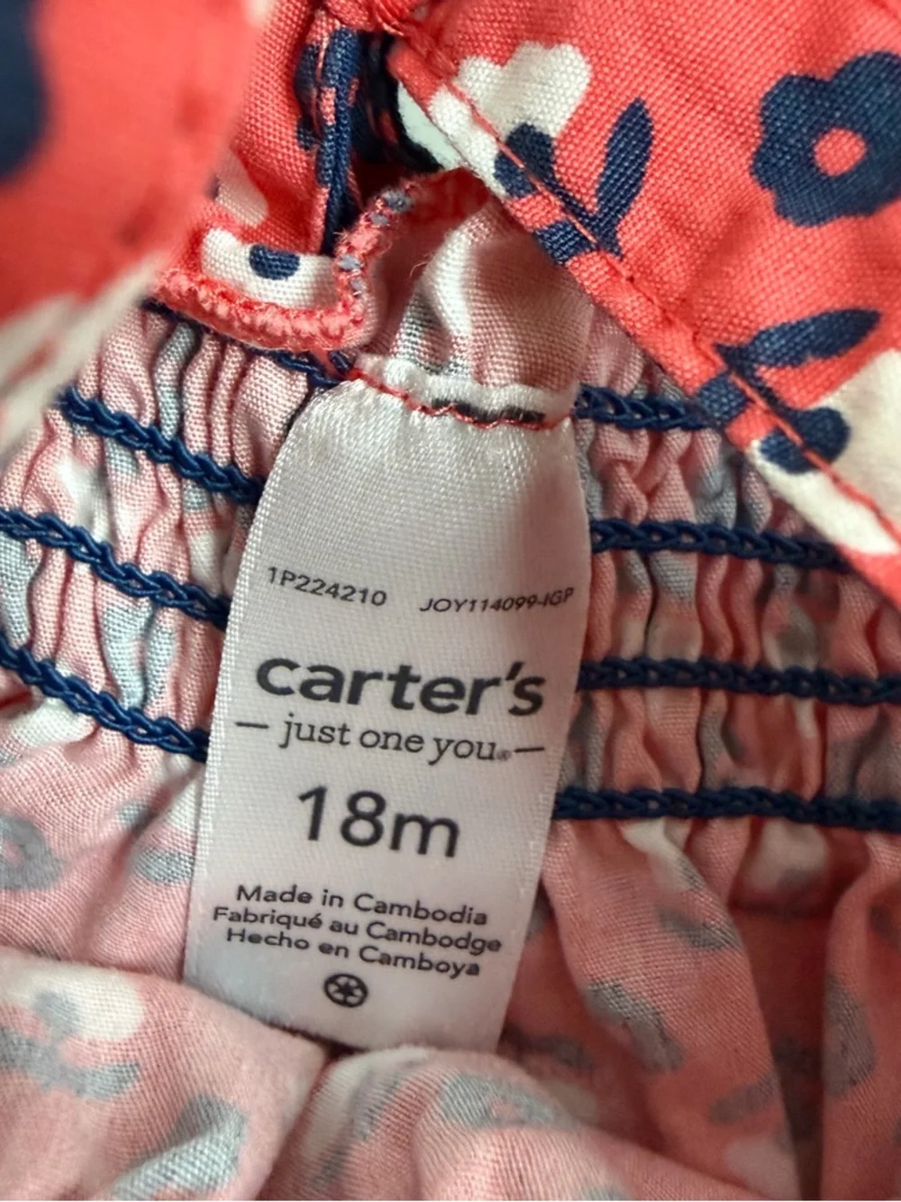 Carter's Floral Tank Top and Navy Bloomers Set